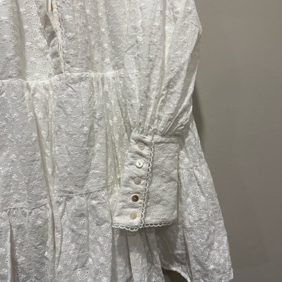 TIPTUPU Women's Bohemian Floral Print Button Down Long Lantern Sleeve Sz M - Picture 11 of 16